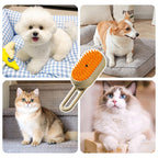 3-in-1 Cat Steam Brush – Electric Steamy Grooming & Deshedding Brush for Cats (USB Rechargeable)