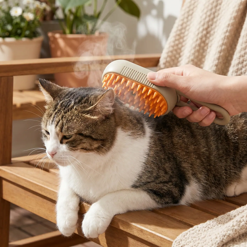 3-in-1 cat steam brush lifestyle