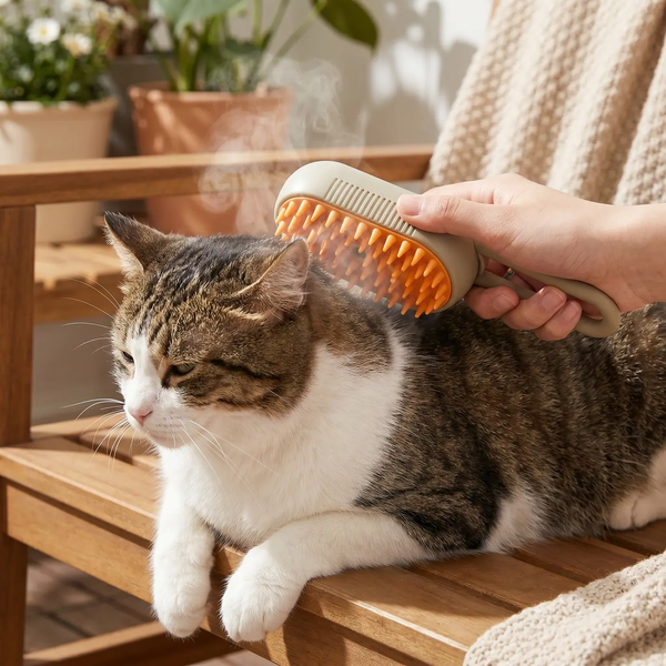 3-in-1 cat steam brush lifestyle