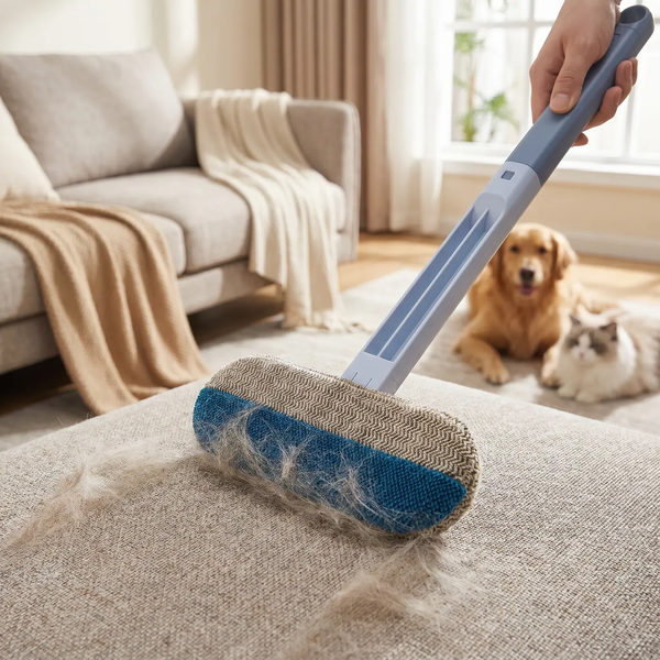 4-in-1 pet hair remover brush lifestyle