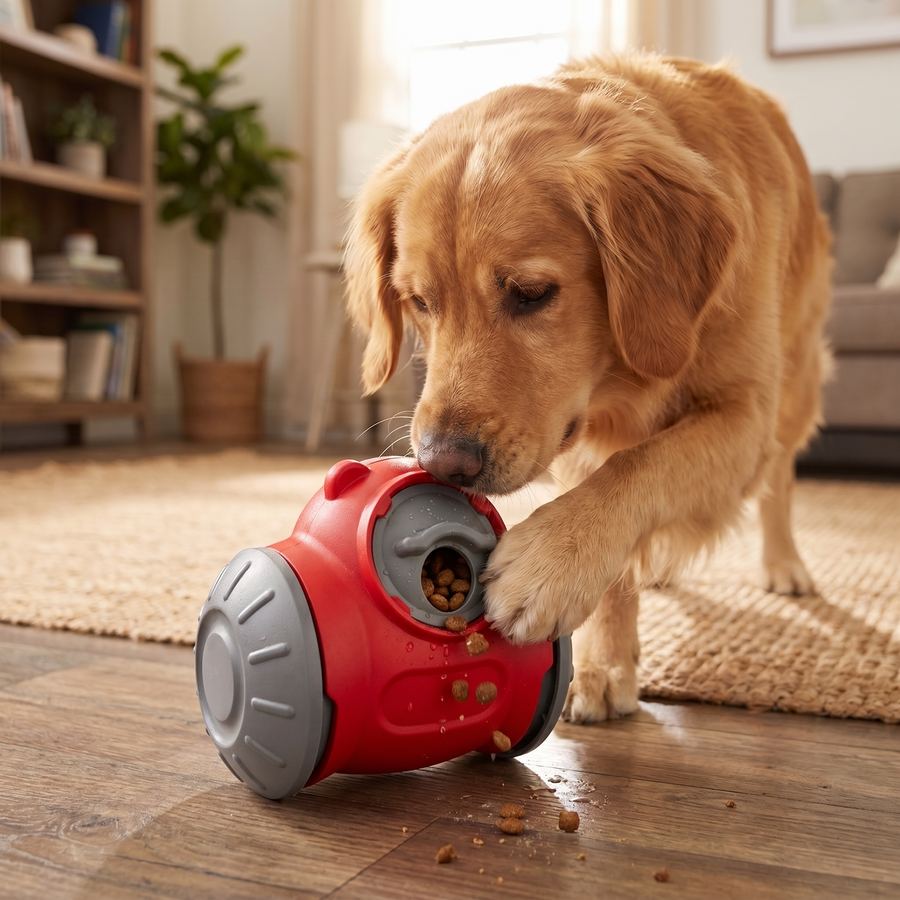 Interactive Dog Puzzle Toy – Treat-Dispensing Slow Feeder & Tumbler for Small & Medium Dogs