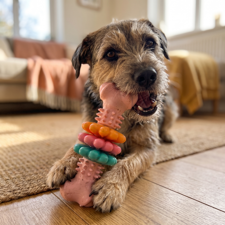 Durable Dog Chew Toy – Tough TPR Bone for Aggressive Chewers, Teeth Cleaning & Teething (Medium & Large Dogs)
