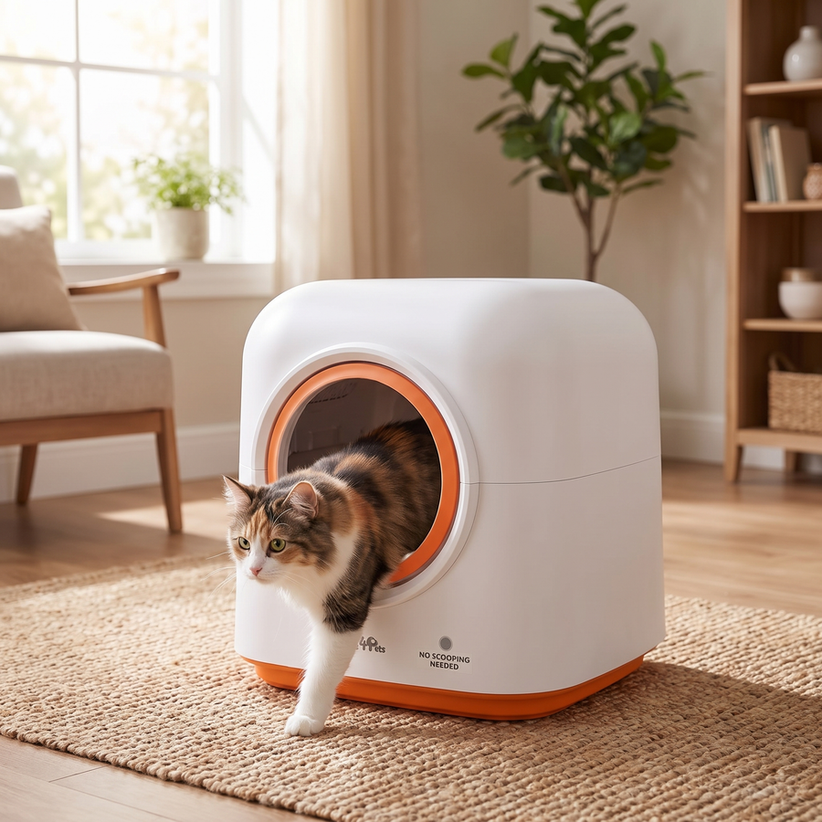 Self-Cleaning Cat Litter Box – Automatic Smart App-Controlled Robot Litter Box for Multiple Cats, 60L (No More Scooping)