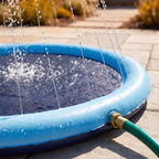 Close-up of the non-slip surface and garden hose connection
