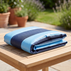 Dog splash pad deflated and folded flat for storage