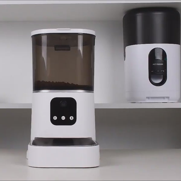 Automatic pet feeder with camera - demo video
